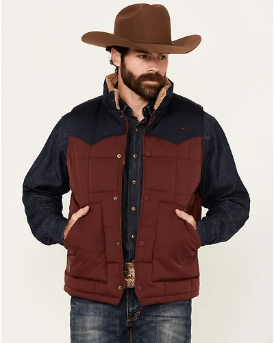Kimes Ranch Men's Muir Trail Colorblock Quilted Vest