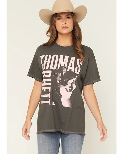 Merch Traffic Women's Thomas Rhett Guitar Photo Short Sleeve Graphic Tee