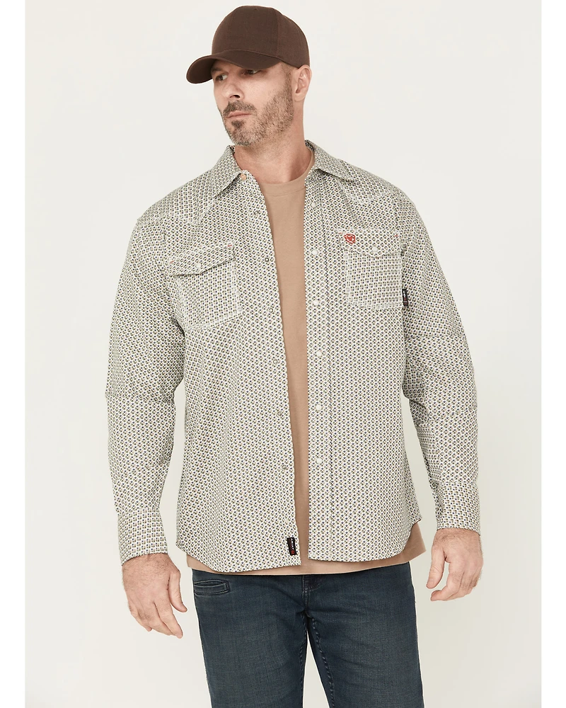 Ariat Men's Rebar FR Venice Printed Long Sleeve Snap Work Shirt