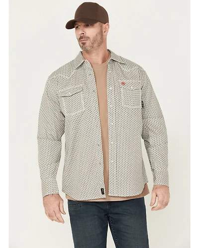 Ariat Men's Rebar FR Venice Printed Long Sleeve Snap Work Shirt