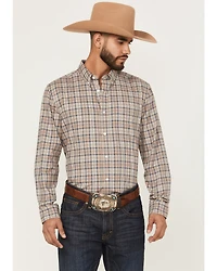 Cody James Men's Let's Mosey Plaid Print Long Sleeve Button-Down Stretch Western Shirt
