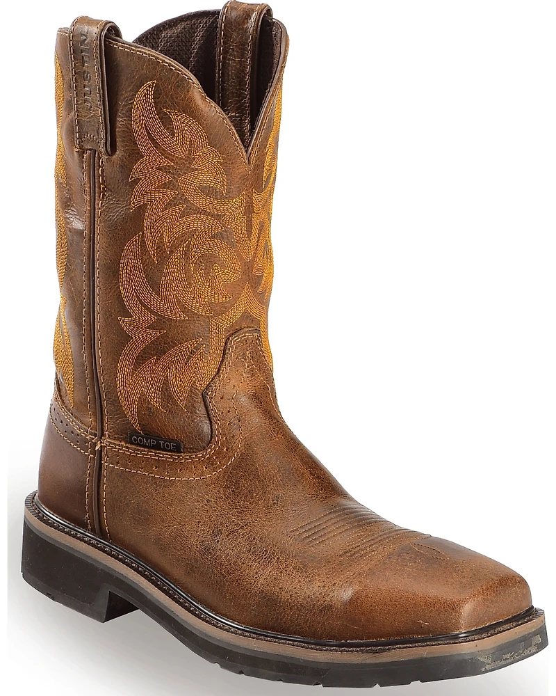 Justin Men's Stampede Handler Electrical Hazard Work Boots - Composite Toe
