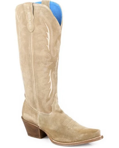Roper Women's Touch of Class Tall Suede Western Boots - Snip Toe