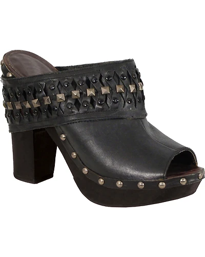 Milwaukee Leather Women's Peep Toe Clogs