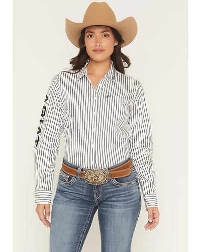 Ariat Women's Team Striped Long Sleeve Button-Down Stretch Western Shirt