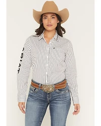 Ariat Women's Team Striped Long Sleeve Button-Down Stretch Western Shirt