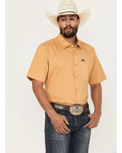 Kimes Ranch Men's Linville Solid Short Sleeve Button-Down Western Shirt