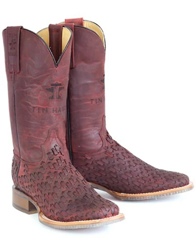 Tin Haul Women's Roses Are Red Western Boots - Broad Square Toe