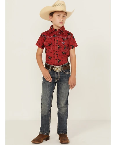 Panhandle Boys' Dark Wash Vintage Revolver Denim Jeans