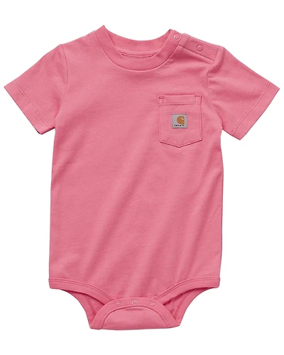 Carhartt Infant Girls' Short Sleeve Pocket Onesie