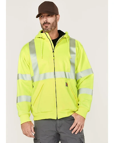 Carhartt Men's Hi-Vis Loose Fit Thermal Full-Zip Hooded Work Jacket