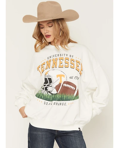 Gameday Women's Tennessee Vols Helmet Embroidered Graphic Crewneck