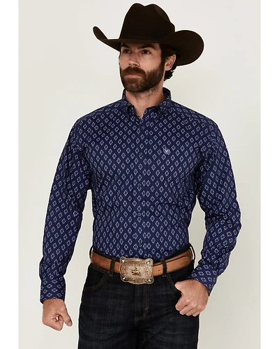Ariat Men's Cade Medallion Print Long Sleeve Button-Down Western Shirt