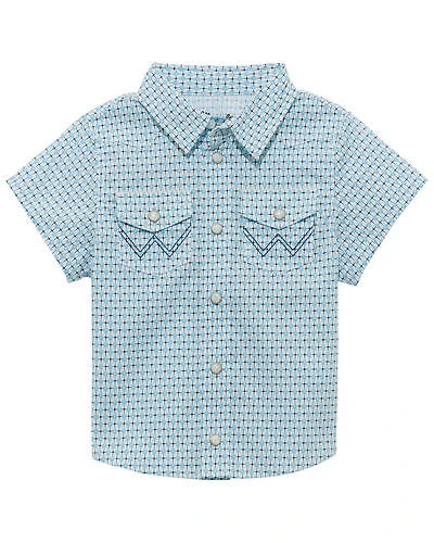 Wrangler Toddler Boys' Geo Print Short Sleeve Snap Western Shirt