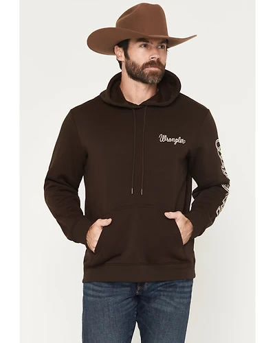 Wrangler Men's Rope Sleeve Logo Hooded Sweatshirt