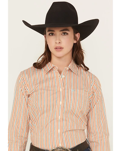 Ariat Women's Malia Striped Print Long Sleeve Button-Down Stretch Western Shirt