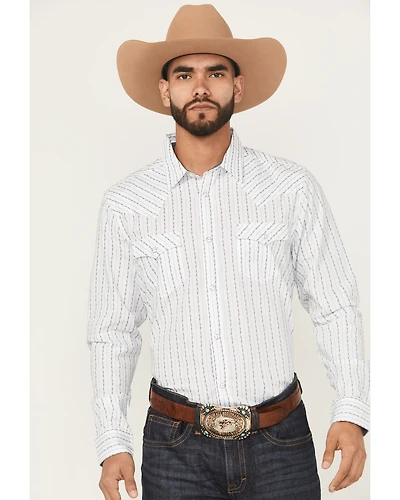 Cody James Men's Wild West Striped Long Sleeve Snap Western Shirt