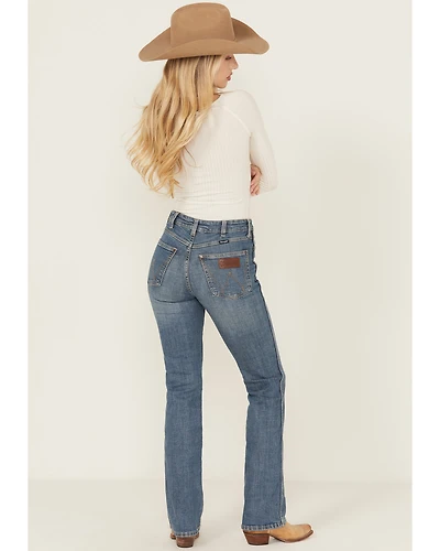 Wrangler Retro Women's Bailey Medium Wash High Rise Bootcut Stretch Denim Jeans