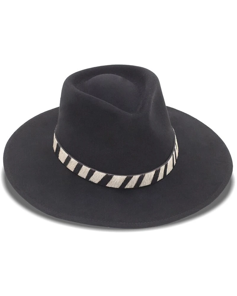 Nikki Beach Women's Zebra Sabi Felt Rancher Hat