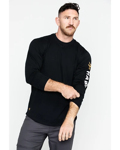 Hawx Men's Logo Crew Long Sleeve Work T-Shirt - Tall