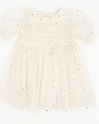 Yura Toddler Girls' Star Tulle Short Sleeve Dress