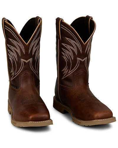 Justin Men's 11" Stampede Daywork Waterproof Work Boots - Steel Toe
