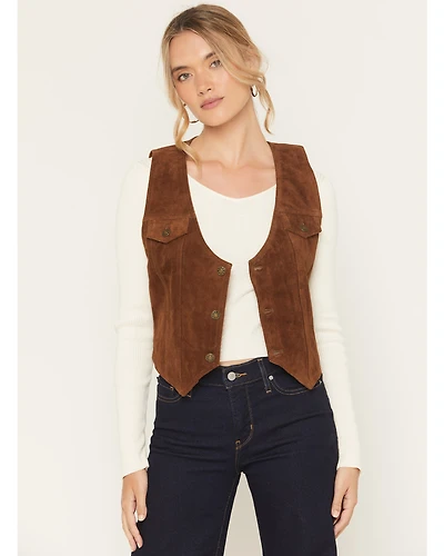 Scully Women's Suede Button-Down Vest