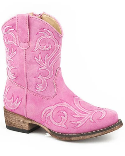 Roper Toddler Girls' Allover Embroidery Western Boots - Snip Toe