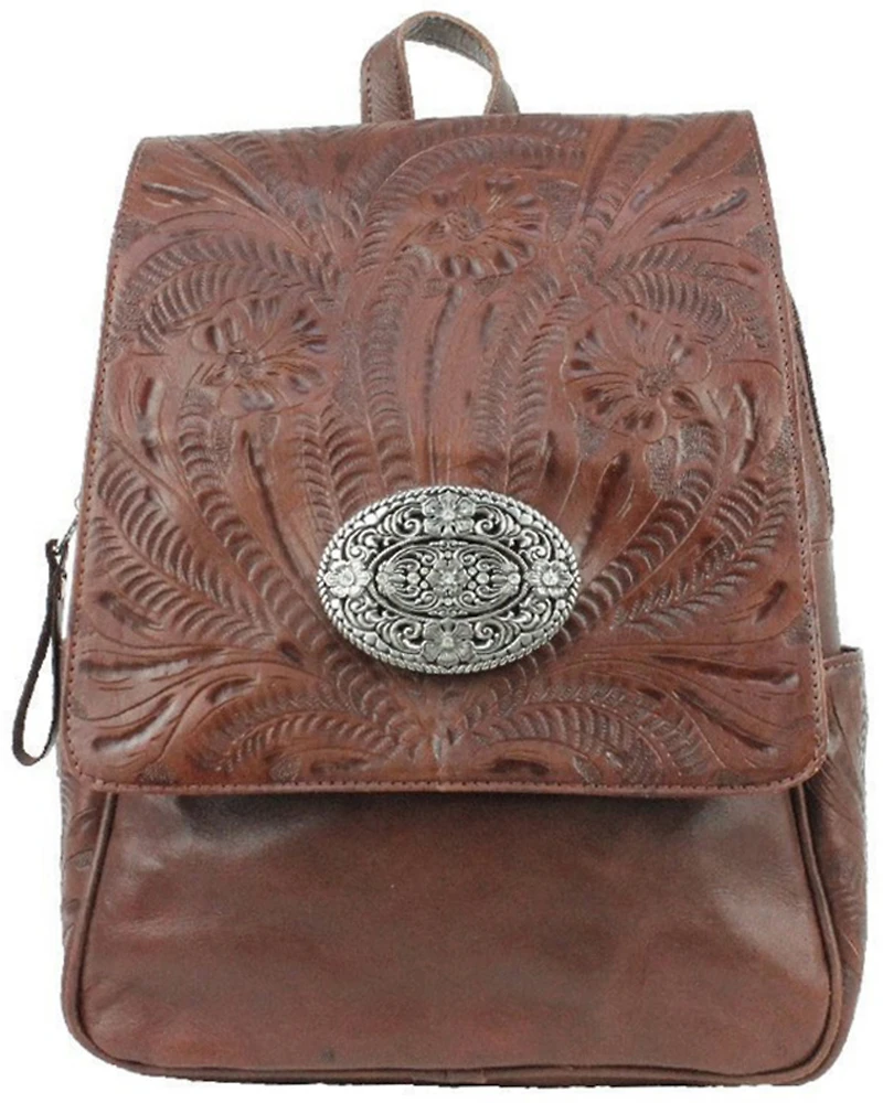 American West Women's Lariats Hand Tooled Backpack
