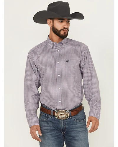 Ariat Men's Roger Plaid Print Long Sleeve Button-Down Western Shirt
