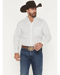Ariat Men's Bass Geo Print Long Sleeve Button-Down Western Shirt