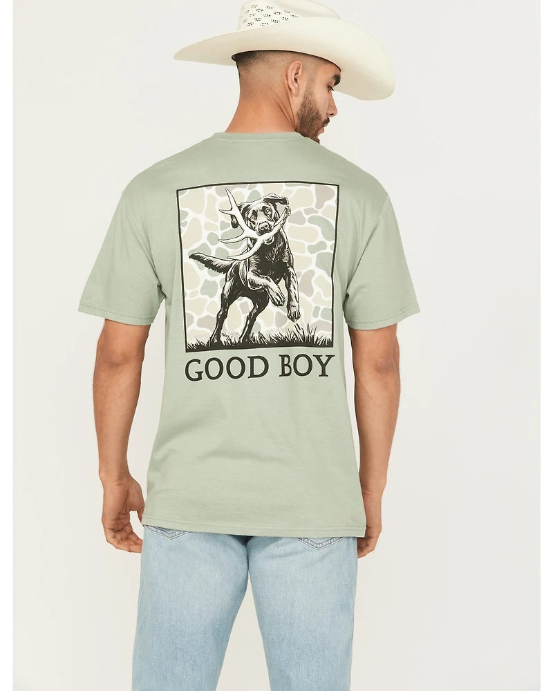 Buckwear Men's Good Boy Shed Fetch Short Sleeve Graphic T-Shirt
