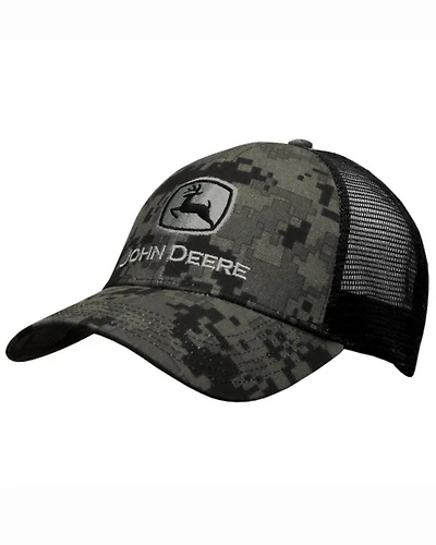 John Deere Men's Digi Camo Logo Embroidered Mesh Ball Cap