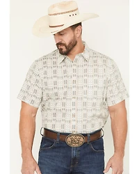 Gibson Trading Co Men's Chicken Scratch Southwestern Print Short Sleeve Button-Down Western Shirt
