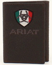 Ariat Men's Mexican Flag Trifold Wallet