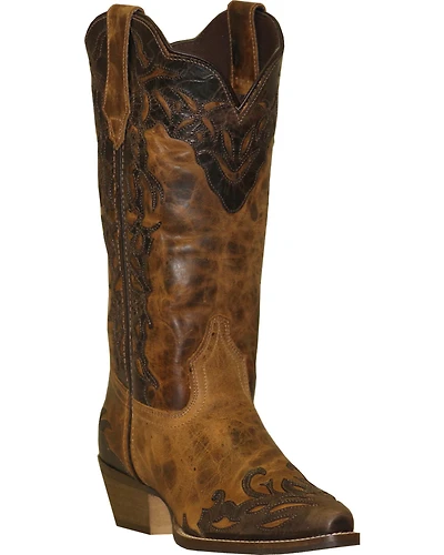 Rawhide Women's 12" Two-Tone Wingtip Western Boots