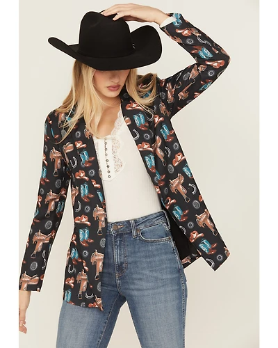 Rock & Roll Denim Women's Conversational Print Blazer