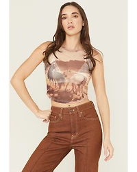 Youth Revolt Women's Screen Print Mesh Tank