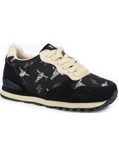 Roper Women's Giddy Up Long Horn Print Casual Shoes