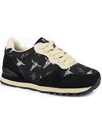 Roper Women's Giddy Up Long Horn Print Casual Shoes