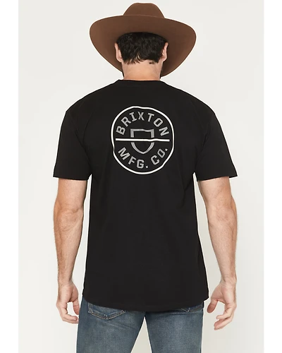 Brixton Men's Crest II Logo Short Sleeve Graphic T-Shirt