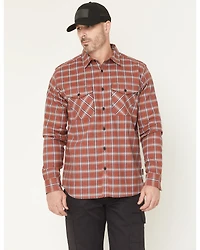Hawx Men's FR Ponderosa Plaid Print Long Sleeve Button-Down Work Shirt