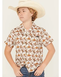 Cinch Boys' Camp Short Sleeve Button-Down Western Shirt