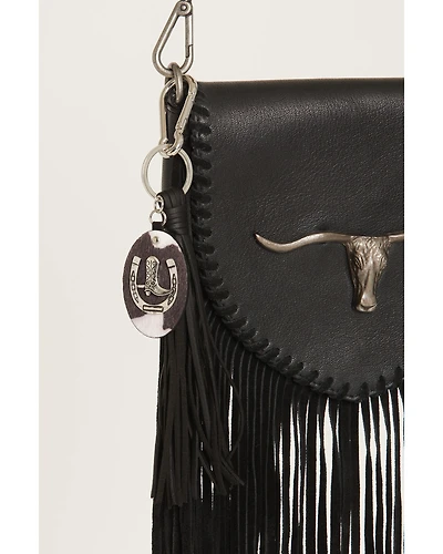 Shyanne Women's Cow Print Horseshoe Bag Charm