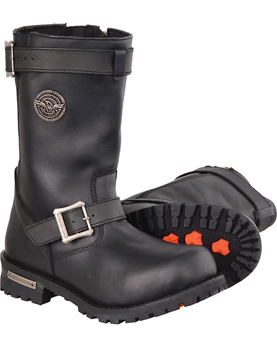 Milwaukee Leather Men's 11" Classic Engineer Boots - Round Toe