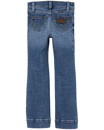 Wrangler Girls' Embroidered Trouser Stretch Denim Jeans