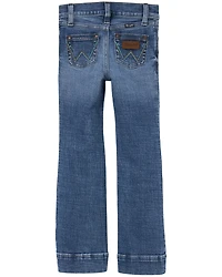Wrangler Girls' Embroidered Trouser Stretch Denim Jeans