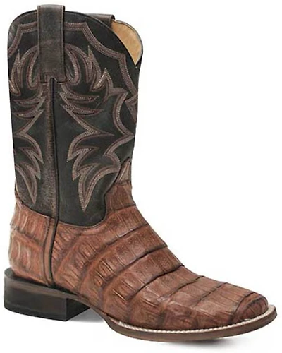 Roper Men's All Caiman Belly Western Boots - Broad Square Toe