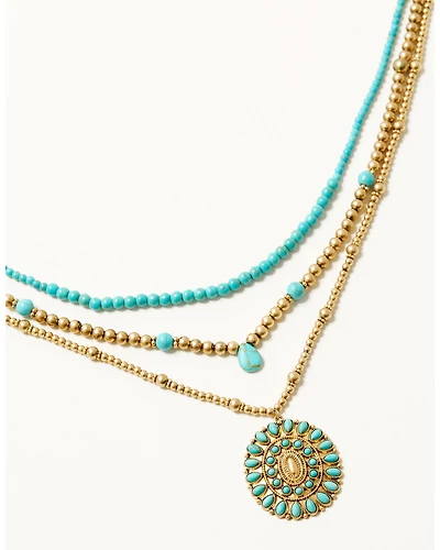 Shyanne Women's Summer Solstice Layered Concho Necklace