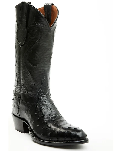 Tony Lama Men's Exotic Full-Quill Ostrich Western Boots - Round Toe